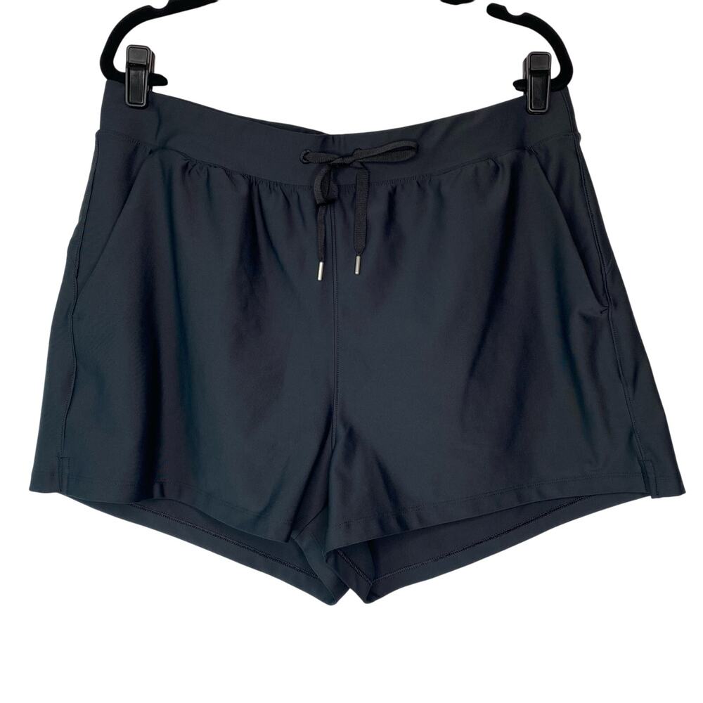 Old Navy Active Black Powersoft High Rise Go-Dry Shorts Size XL